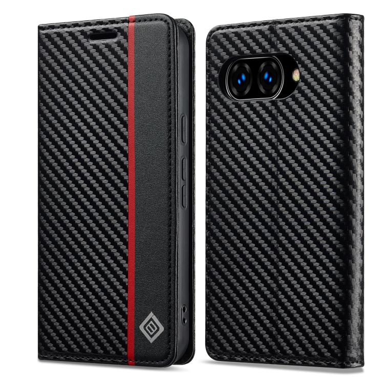 LC.IMEEKE Google Pixel Carbon Fiber Pattern Leather Phone Case