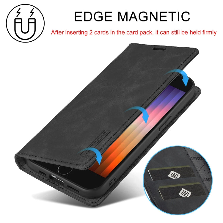 LC.IMEEKE Apple iPhone 16e Magnetic Leather Wallet Phone Case