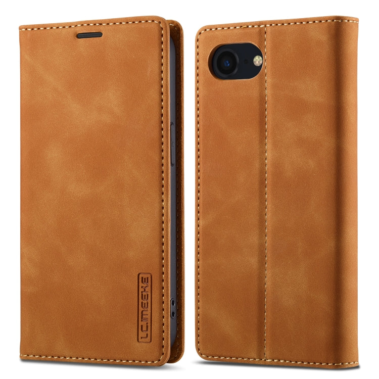 LC.IMEEKE Apple iPhone 16e Magnetic Leather Wallet Phone Case