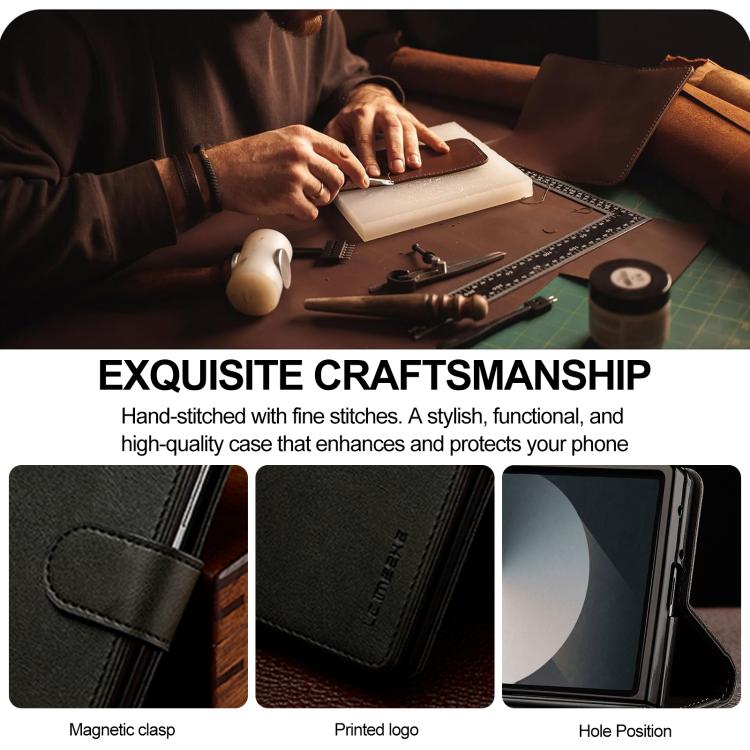 LC.IMEEKE Samsung Galaxy Z Series Leather Texture Phone Case