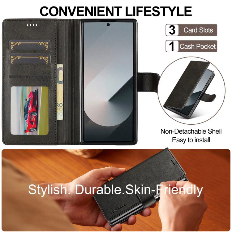 LC.IMEEKE Samsung Galaxy Z Series Leather Texture Phone Case
