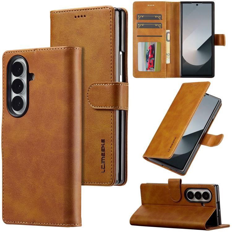 LC.IMEEKE Samsung Galaxy Z Series Leather Texture Phone Case
