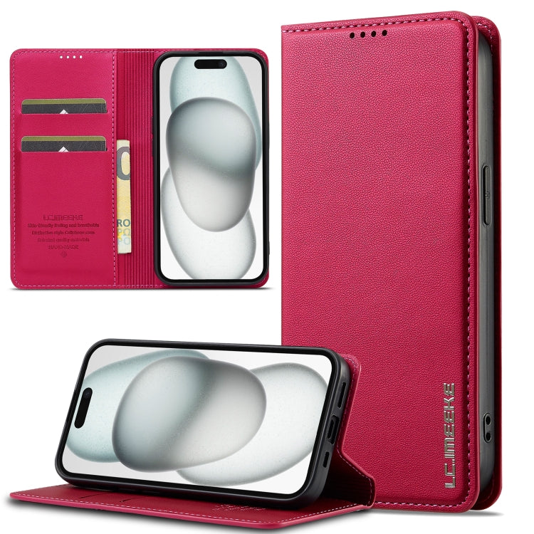 LC.IMEEKE Apple iPhone Frosted PU Wallet Phone Case