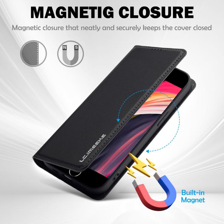 LC.IMEEKE Apple iPhone Frosted PU Wallet Phone Case