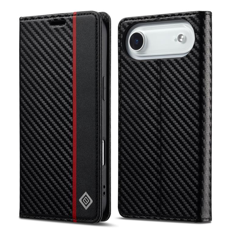 LC.IMEEKE Apple iPhone 16 Series Carbon Fiber Pattern Leather Phone Case