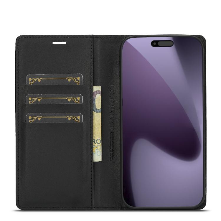 LC.IMEEKE Apple iPhone 16 Series Carbon Fiber Pattern Leather Phone Case
