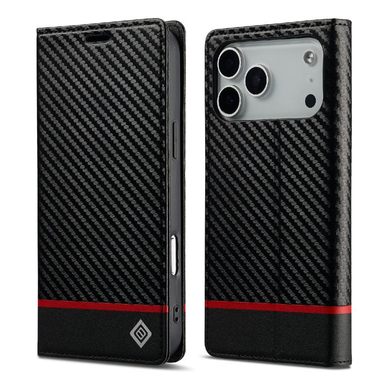 LC.IMEEKE Apple iPhone 16 Series Carbon Fiber Pattern Leather Phone Case