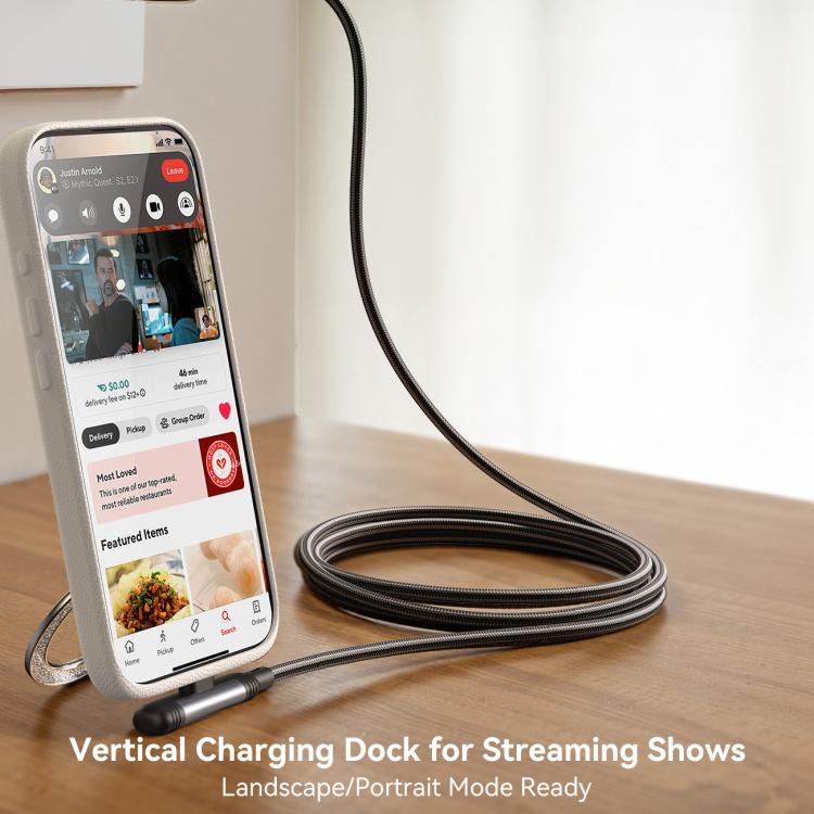 JOYROOM USB to Type-C 90 Degree Fast Charging Cable