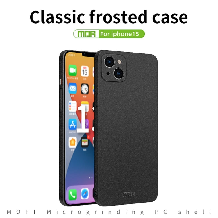 MOFI Apple iPhone 15 Frosted PC Ultra-thin Phone Case