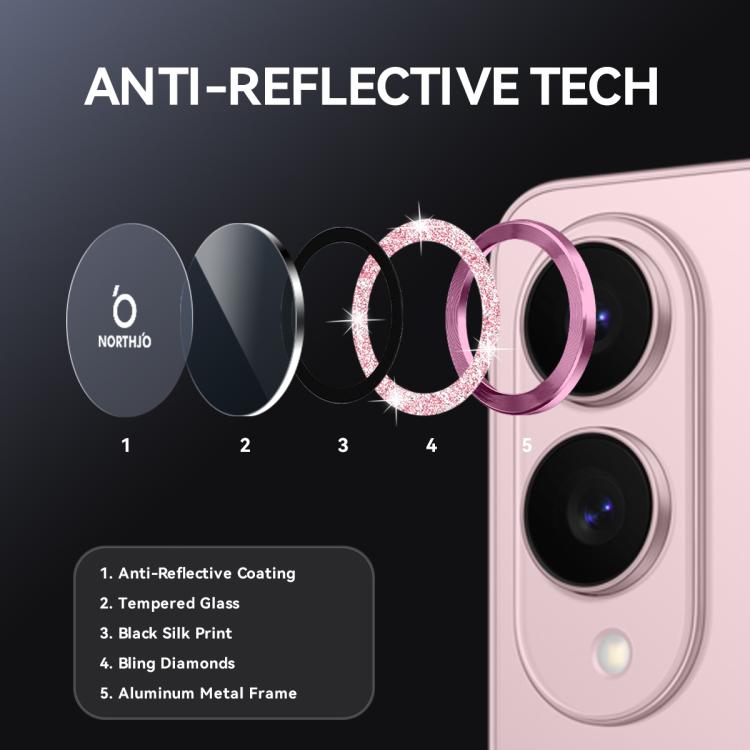 NORTHJO Samsung Galaxy Metal Glitter Camera Lens Protector