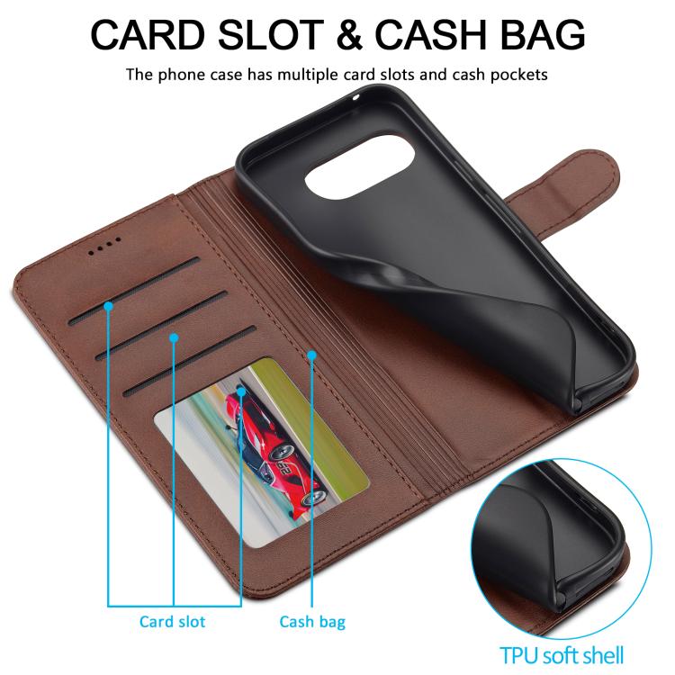 LC.IMEEKE Google Pixel Leather Texture Flip Phone Case