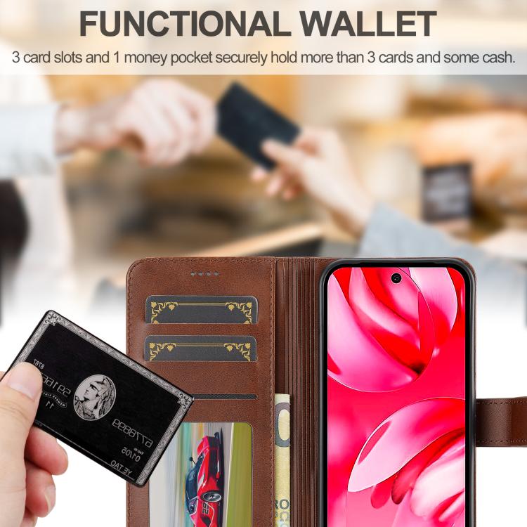 LC.IMEEKE Google Pixel Leather Texture Flip Phone Case