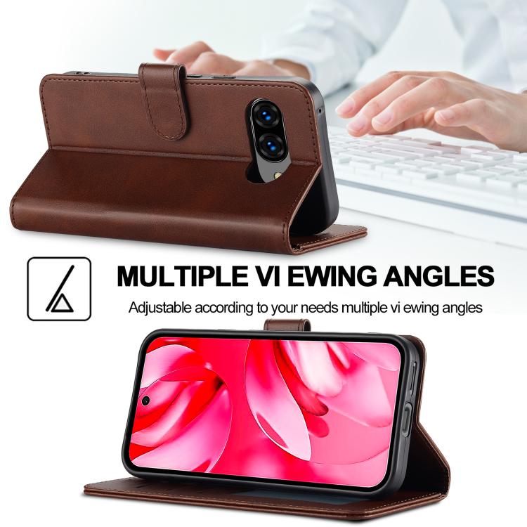 LC.IMEEKE Google Pixel Leather Texture Flip Phone Case