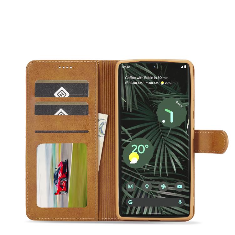 LC.IMEEKE Calf Texture Flip Leather Phone Case, For Google Pixel 6a