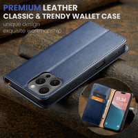 Fierre Shann Apple iPhone 15 PU Leather Texture Phone Case