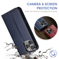 Fierre Shann Apple iPhone 15 PU Leather Texture Phone Case