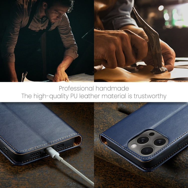 Fierre Shann Apple iPhone 15 PU Leather Texture Phone Case