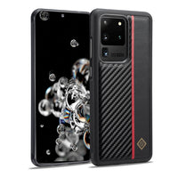 LC.IMEEKE 3 in 1 Carbon Fiber Texture Shockproof Phone Case