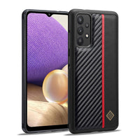 LC.IMEEKE 3 in 1 Carbon Fiber Texture Shockproof Phone Case