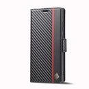 LC.IMEEKE Samsung Galaxy Carbon Fiber Pattern Leather Phone Case
