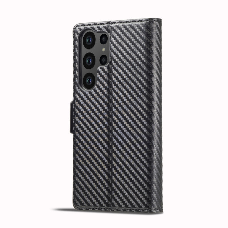 LC.IMEEKE Samsung Galaxy Carbon Fiber Pattern Leather Phone Case
