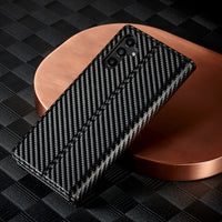 LC.IMEEKE Samsung Galaxy Carbon Fiber Pattern Leather Phone Case