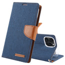 GOOSPERY Apple iPhone 15 Canvas Texture Wallet Phone Case