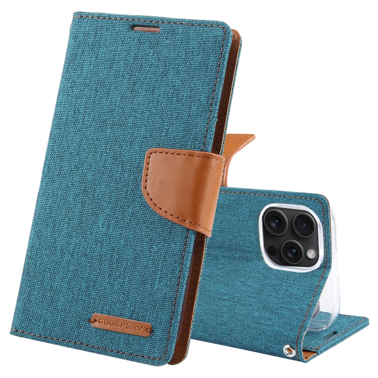 GOOSPERY Apple iPhone 15 Canvas Texture Wallet Phone Case