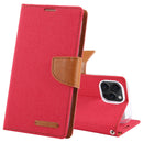 GOOSPERY Apple iPhone 15 Canvas Texture Wallet Phone Case