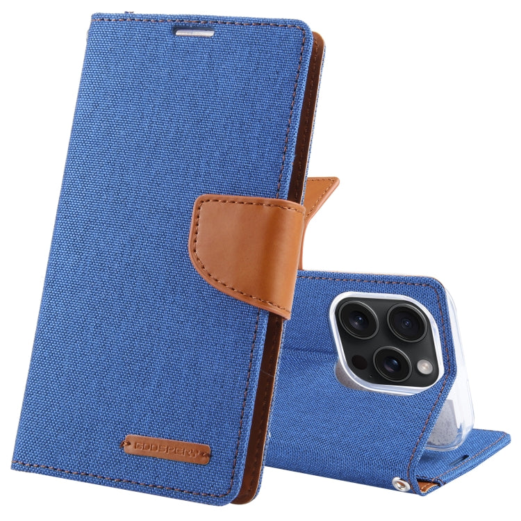GOOSPERY Apple iPhone 15 Canvas Texture Wallet Phone Case