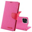 GOOSPERY Apple iPhone 15 Canvas Texture Wallet Phone Case