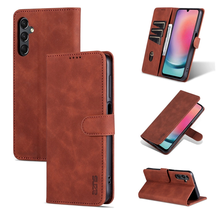 AZNS Samsung Galaxy Calf Texture Flip Phone Case