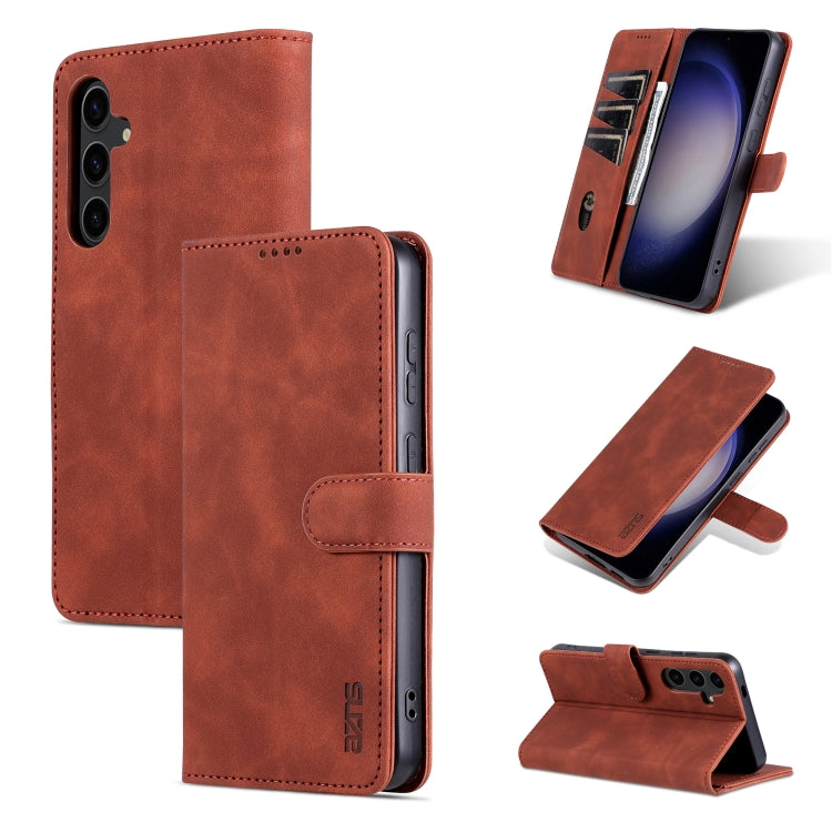 AZNS Samsung Galaxy Calf Texture Flip Phone Case