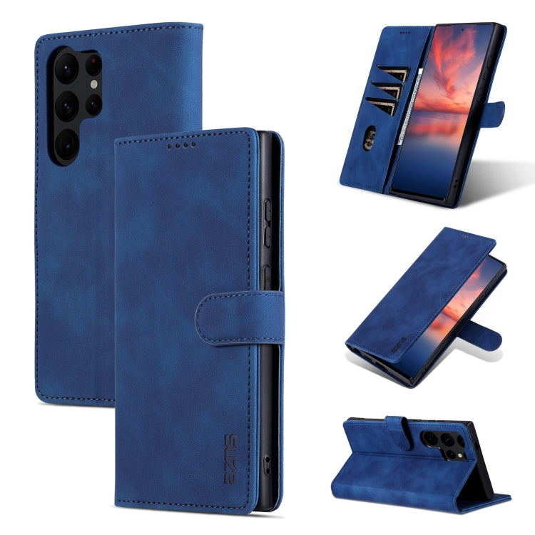 AZNS Samsung Galaxy Calf Texture Flip Phone Case