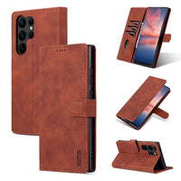AZNS Samsung Galaxy Calf Texture Flip Phone Case