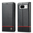 LC.IMEEKE Google Pixel Carbon Fiber Pattern Leather Phone Case