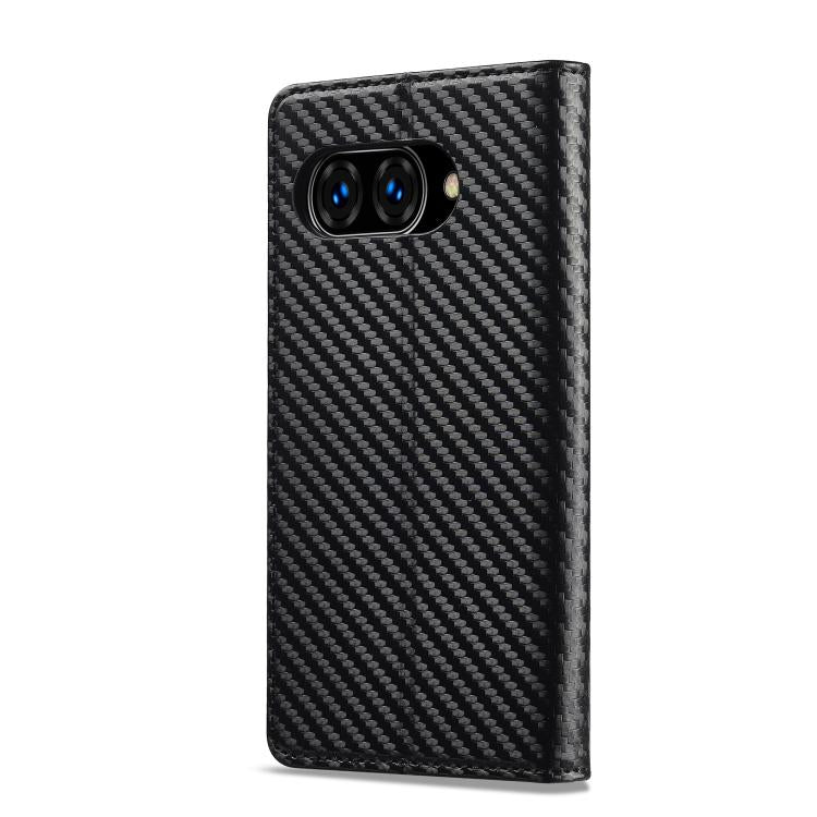 LC.IMEEKE Google Pixel Carbon Fiber Pattern Leather Phone Case