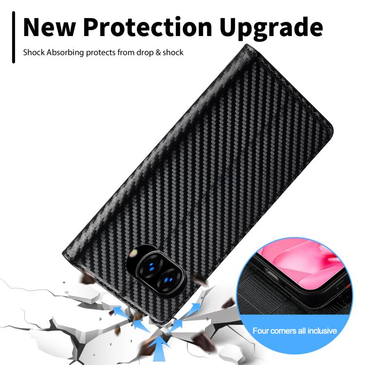 LC.IMEEKE Google Pixel Carbon Fiber Pattern Leather Phone Case