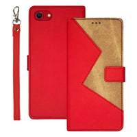 idewei Apple iPhone Two-Colour PU Leather Phone Case