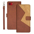 idewei Apple iPhone Two-Colour PU Leather Phone Case
