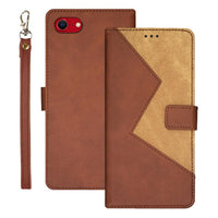 idewei Apple iPhone Two-Colour PU Leather Phone Case