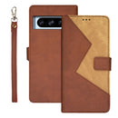 idewei Google Pixel Two-Colour PU Leather Phone Case