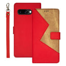 idewei Google Pixel Two-Colour PU Leather Phone Case