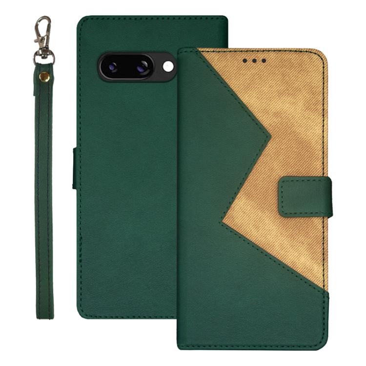 idewei Google Pixel Two-Colour PU Leather Phone Case