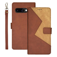 idewei Google Pixel Two-Colour PU Leather Phone Case