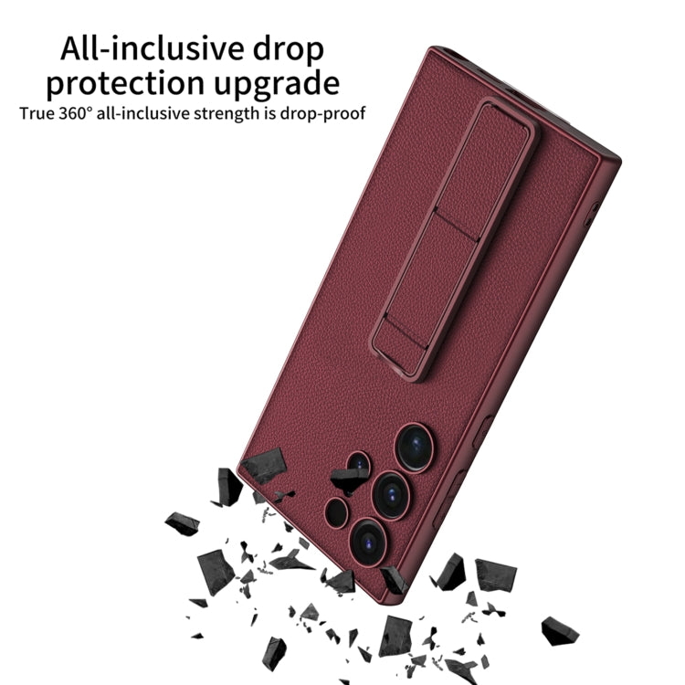 GKK Samsung Galaxy S 24 Leather Phone Case with Stand