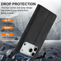 LC.IMEEKE Apple iPhone Magnetic Close Microfiber Leather Phone Case