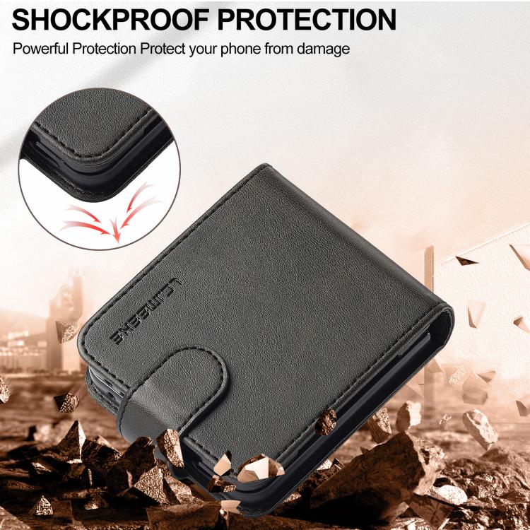 LC.IMEEKE Calf Texture Leather Phone Case, For Samsung Galaxy Z Flip7 5G, For Samsung Galaxy Z Fold6 5G