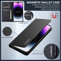 LC.IMEEKE Apple iPhone Frosted PU Wallet Phone Case
