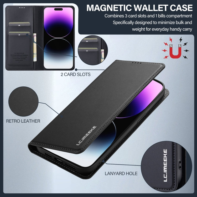 LC.IMEEKE Apple iPhone Frosted PU Wallet Phone Case